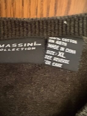 Massini Men's Brown Crewneck Sweater Vest